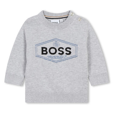 BOSS Sweter para bebé gris